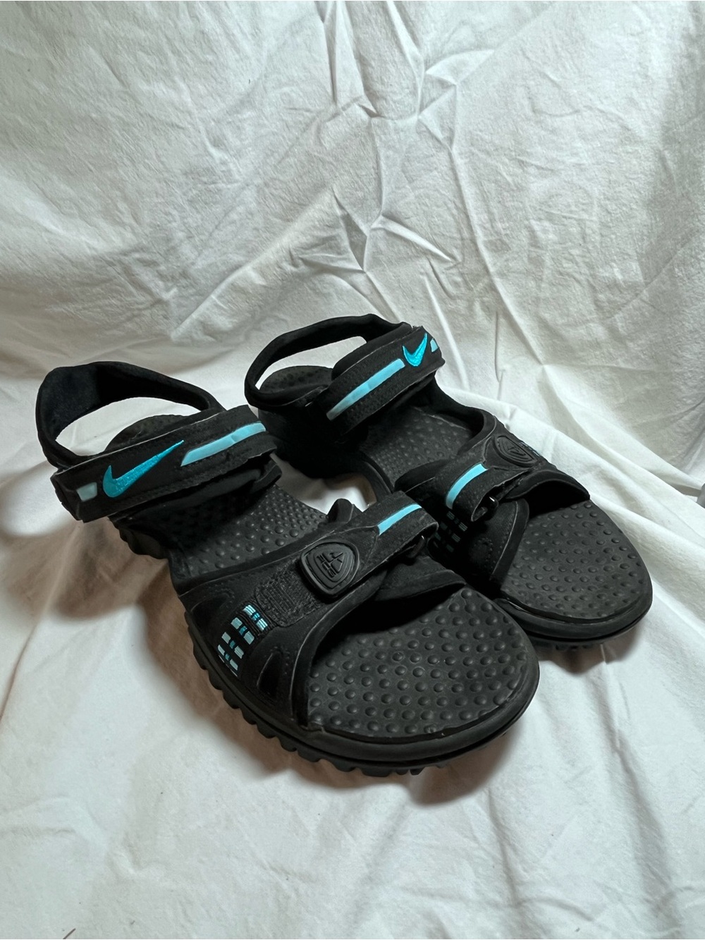 Nike ACG Black & Teal Adjustable Outdoor Sandals